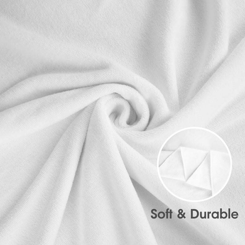 JML Microfiber Bath Towels Set, 6 Pack, 27" x 55" - Extra Soft, Absorbent and Fast Drying, Multipurpose White Microfiber Towel for Adult Men Women, Hair Wrap, Bath, Beach, Pool, Sports, Yoga - Image 3